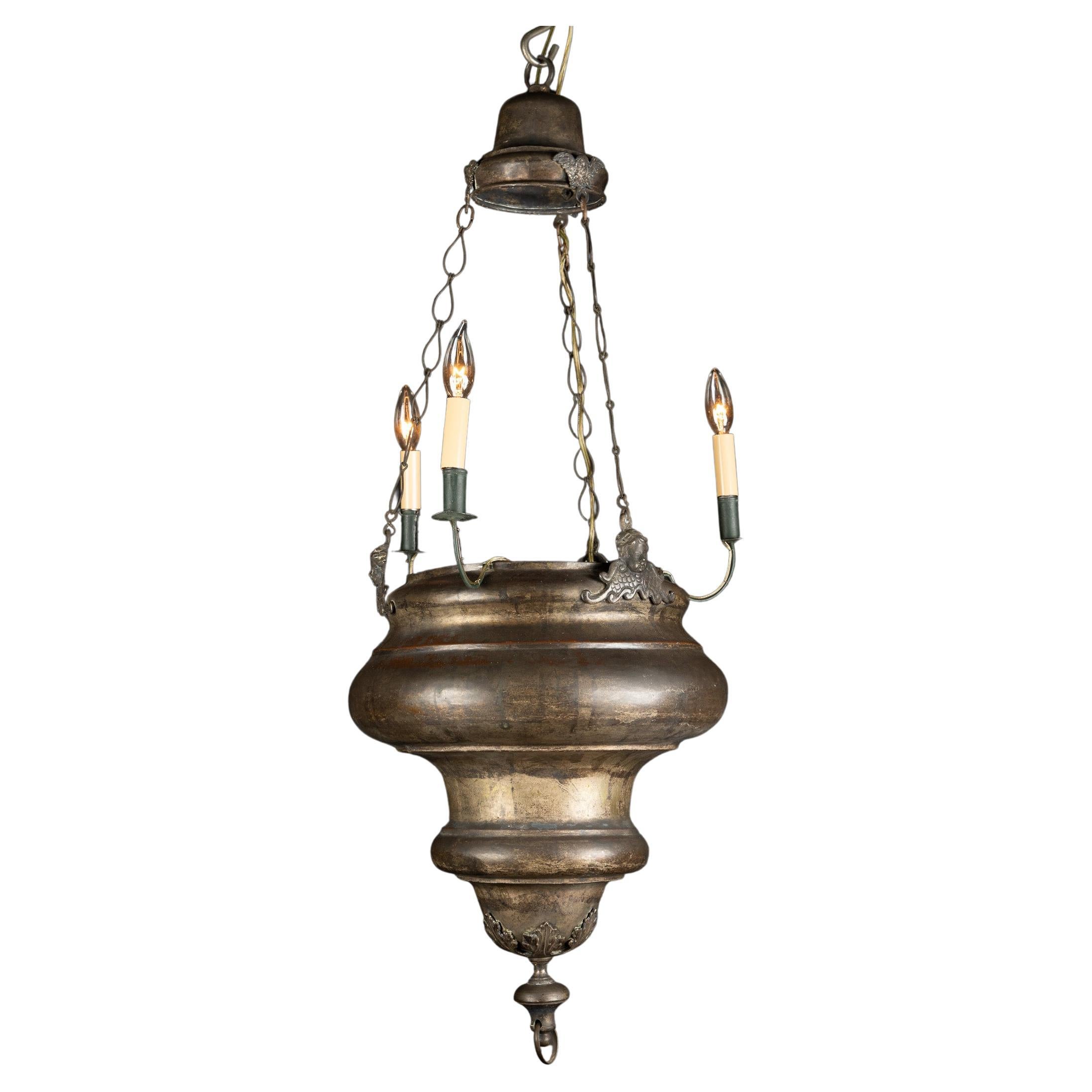 Grand 19th Century French Sanctuary Lantern with Moorish Designs