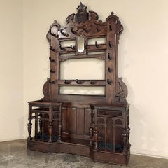 Grand 19th Century Henri II Renaissance Revival Hall Tree