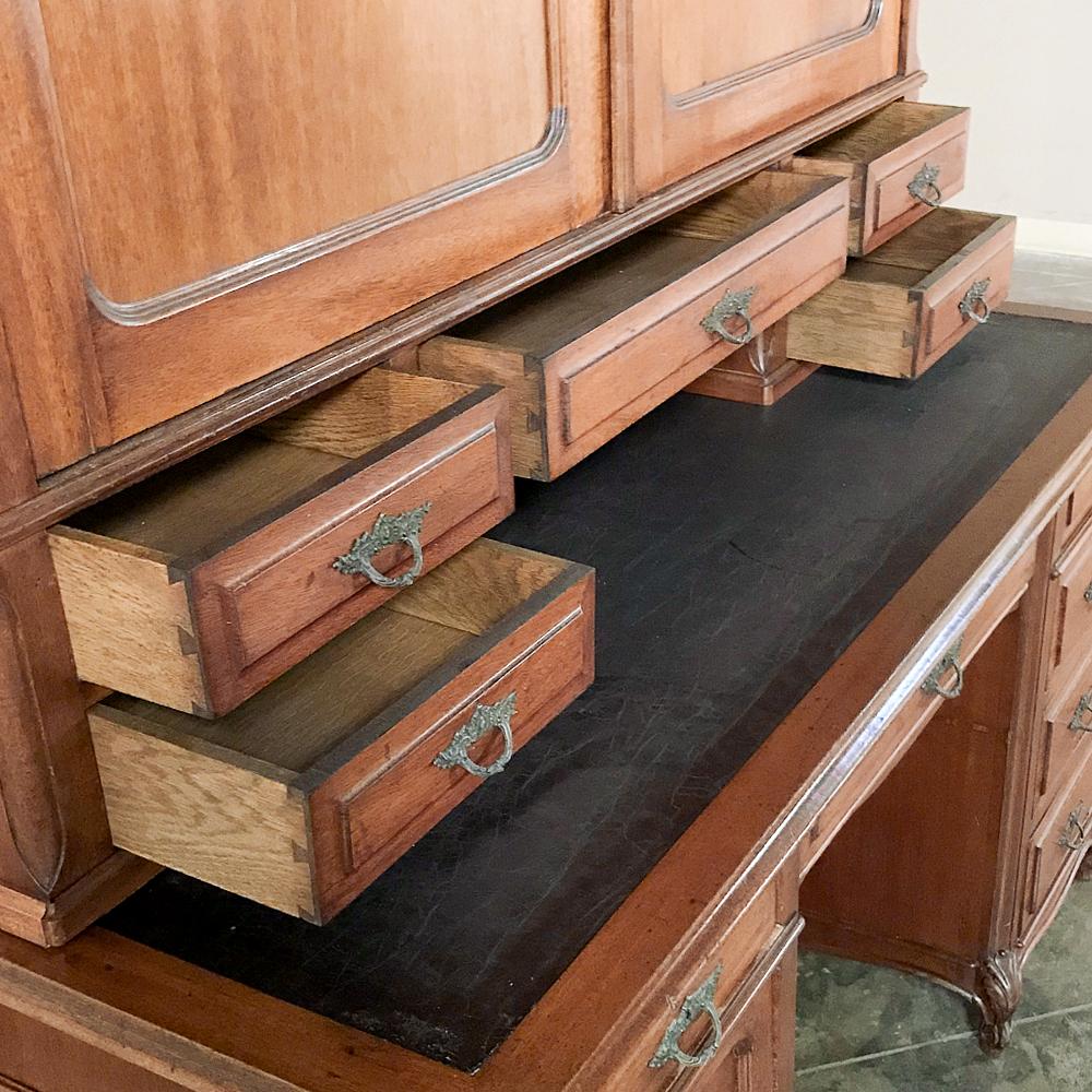 Louis-Philippe-Mahagoni-Schreibtisch mit Bücherregal, Grand Grand, 19. Jahrhundert im Zustand „Gut“ im Angebot in Dallas, TX