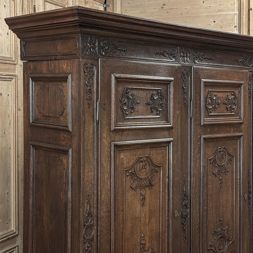 Grand 19. Jahrhundert Louis XIV Liegeoise Triple Armoire im Angebot 8