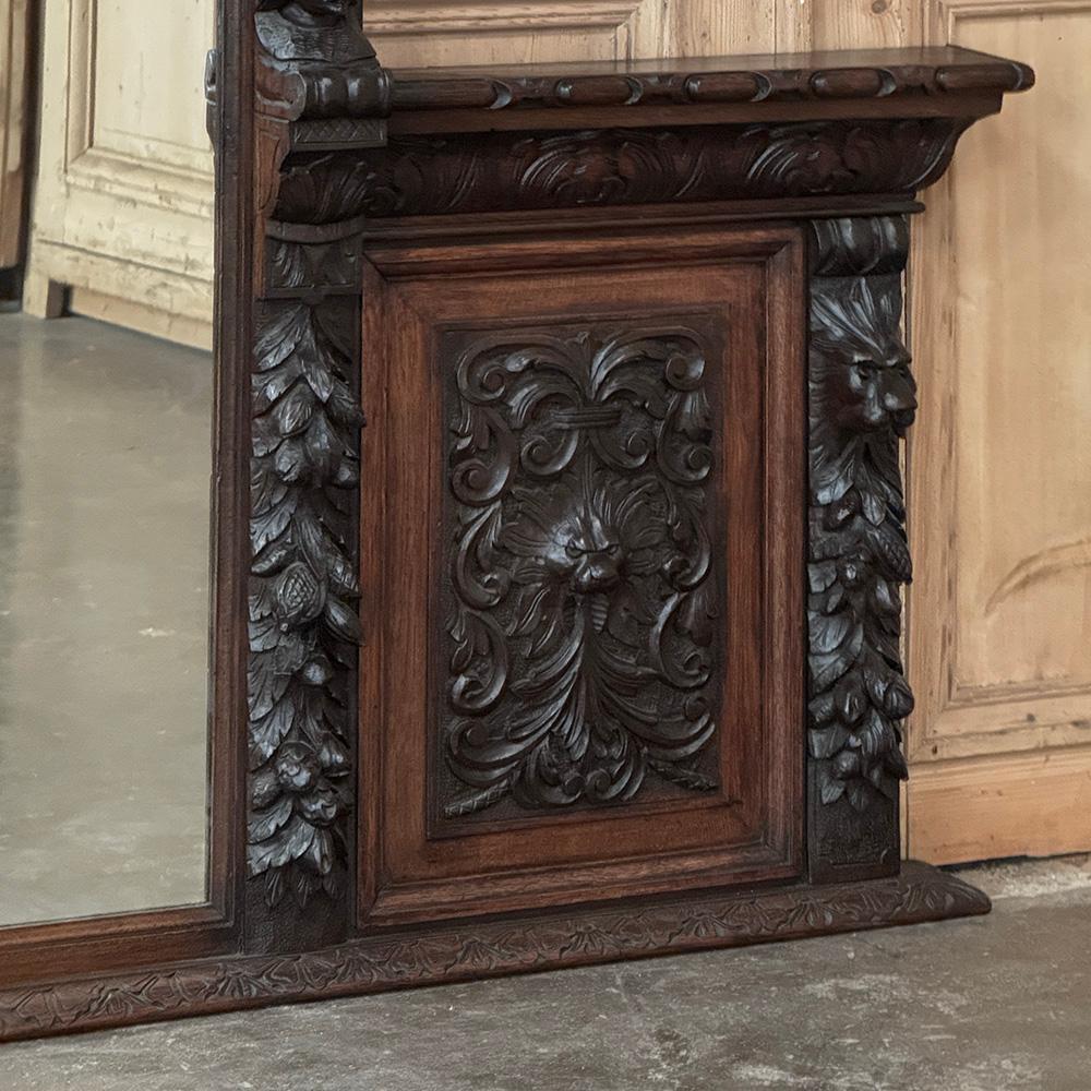 Grand 19th Century Renaissance Revival Mantel Mirror in vendita 2