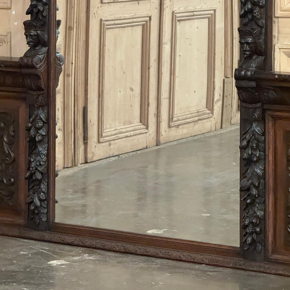 Grand 19th Century Renaissance Revival Mantel Mirror in vendita 5