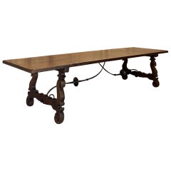 Grand 19th Century Spanish Oak Banquet Table