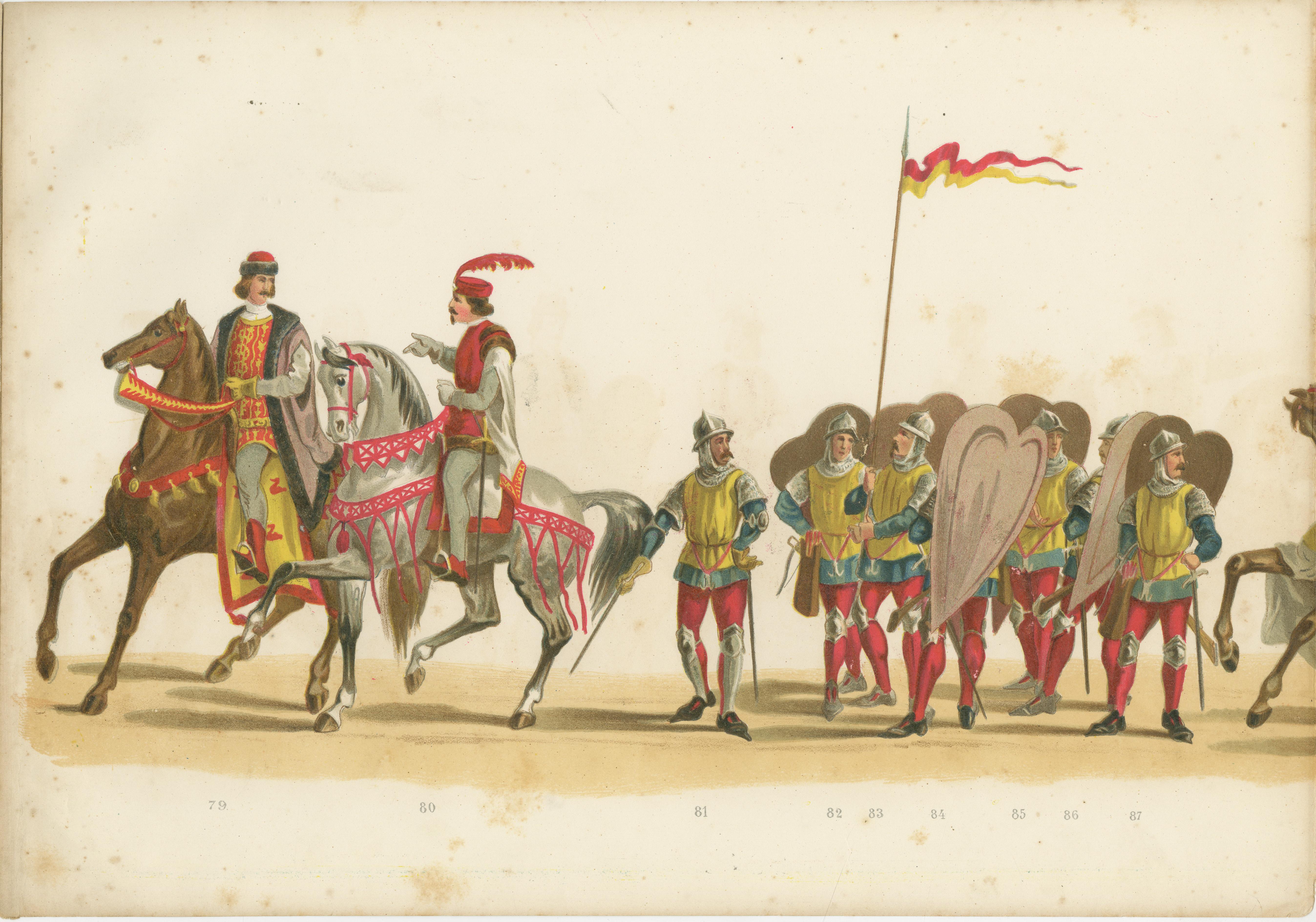 Grand 7.6m (299 Inch) Delft Student Corps Parade - Rare 1878 Leporello en vente 9