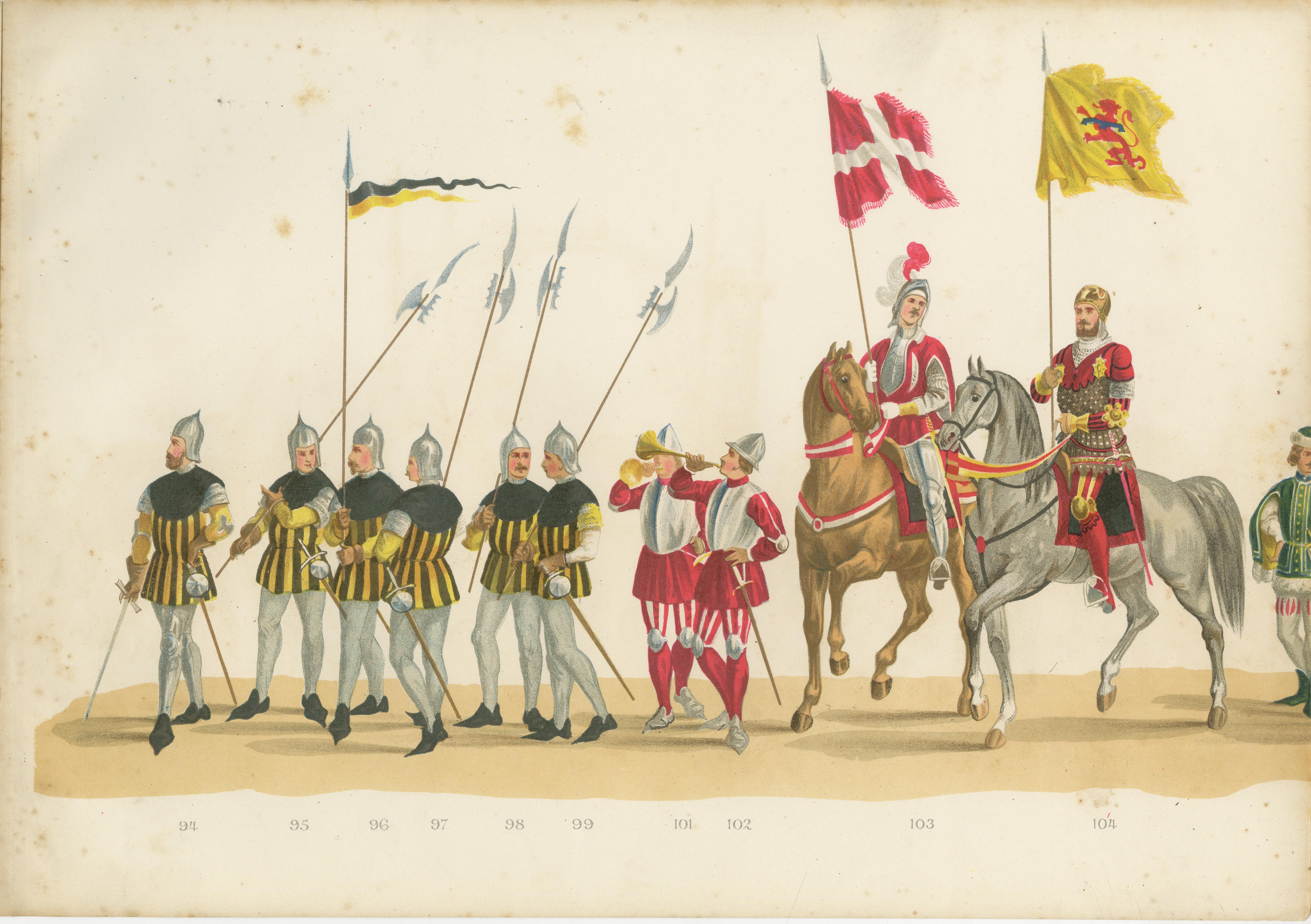 Grand 7.6m (299 Inch) Delft Student Corps Parade - Rare 1878 Leporello en vente 11