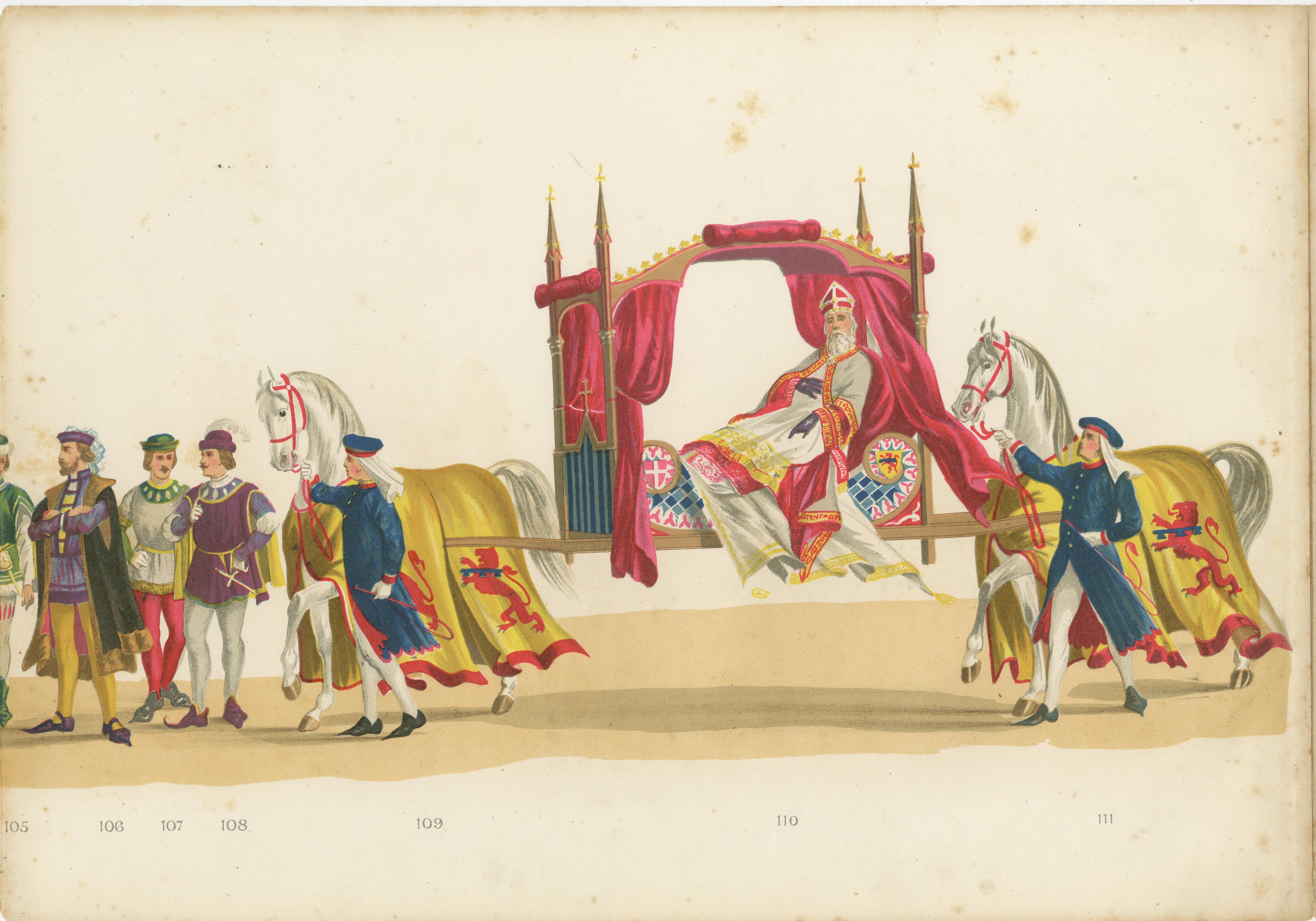 Grand 7.6m (299 Inch) Delft Student Corps Parade - Rare 1878 Leporello en vente 12
