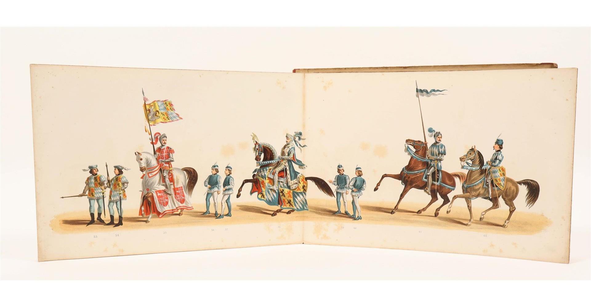 Néerlandais Grand 7.6m (299 Inch) Delft Student Corps Parade - Rare 1878 Leporello en vente