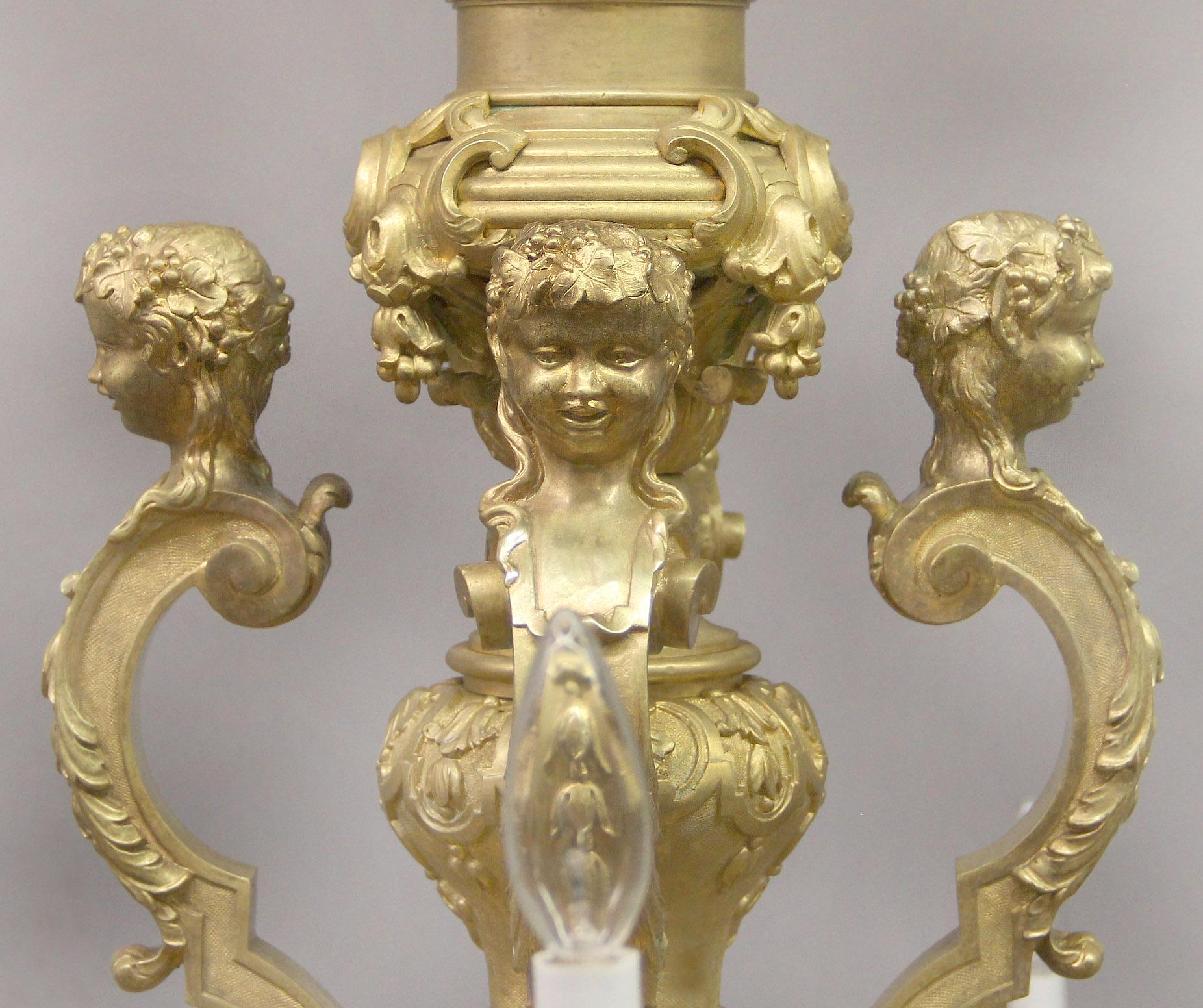 French Grand and Important Late 19th Century Gilt Bronze Sixteen Light Chandelier For Sale