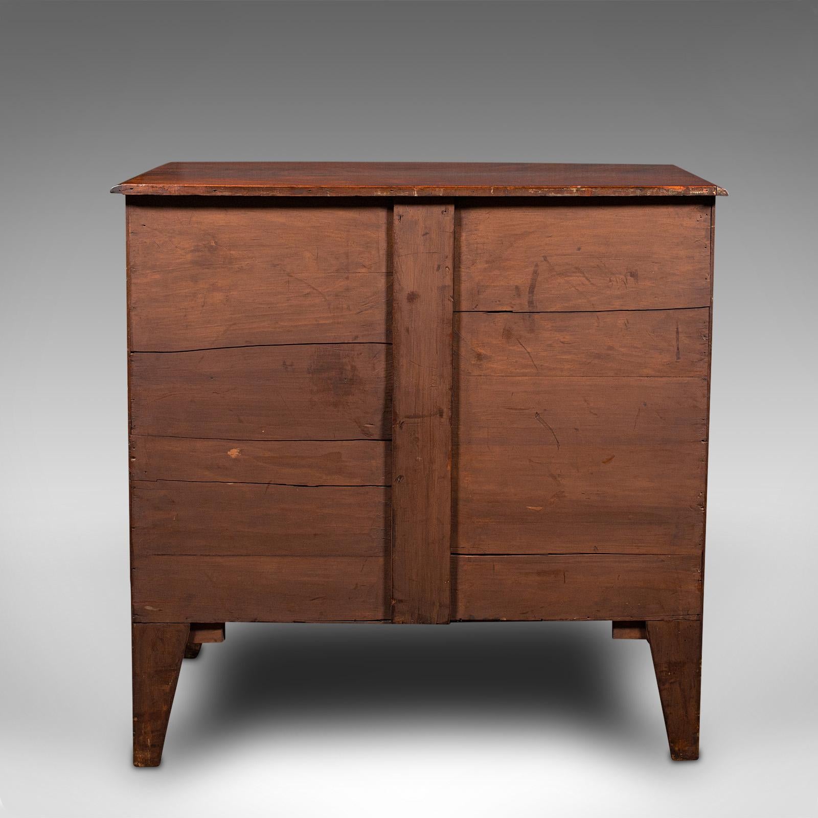 18th Century Grand Antique Bow Front Chest of Drawers, English, Tallboy, Georgian, Circa 1780