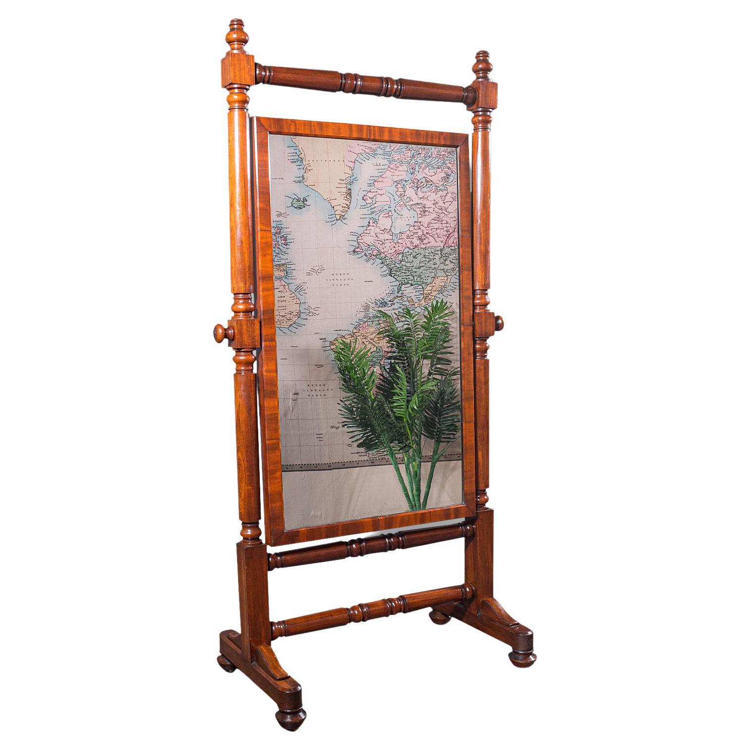 Grand Antique Cheval Mirror, English, Dressing, Country House, Victorian, C.1880 For Sale
