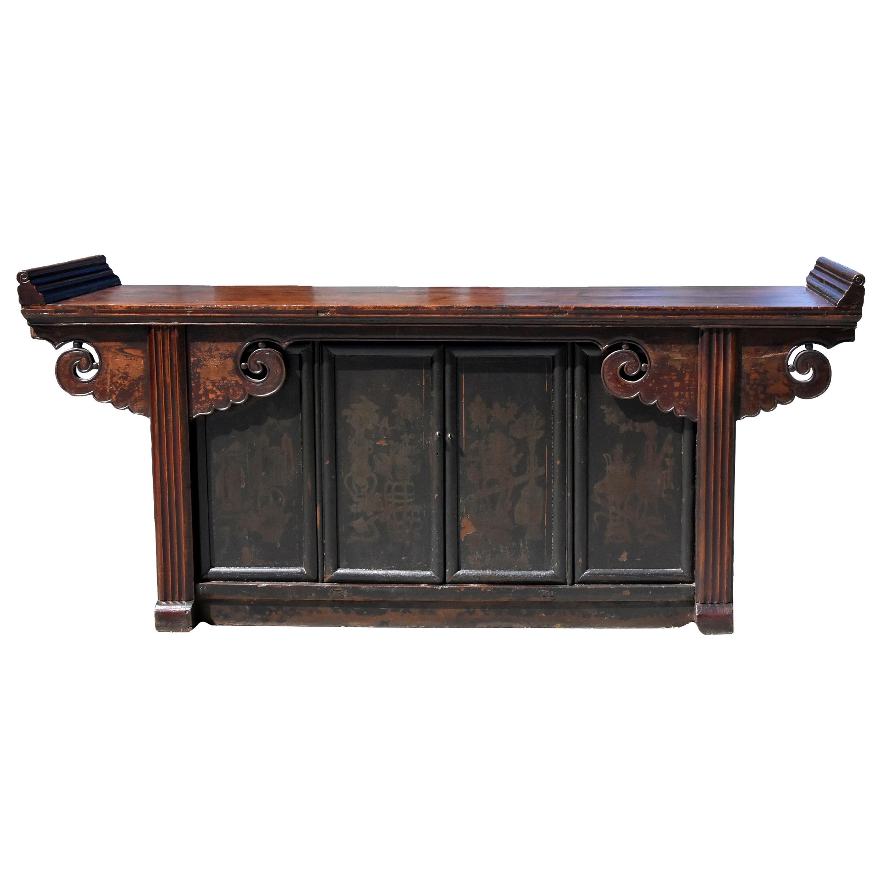 Antique Open Altar Table, Chinese Table Top Altar For Sale at 1stDibs