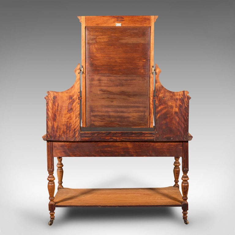 Grand Antique Dressing Table, Scottish, Satinwood, Bedroom, Vanity, Victorian For Sale 1
