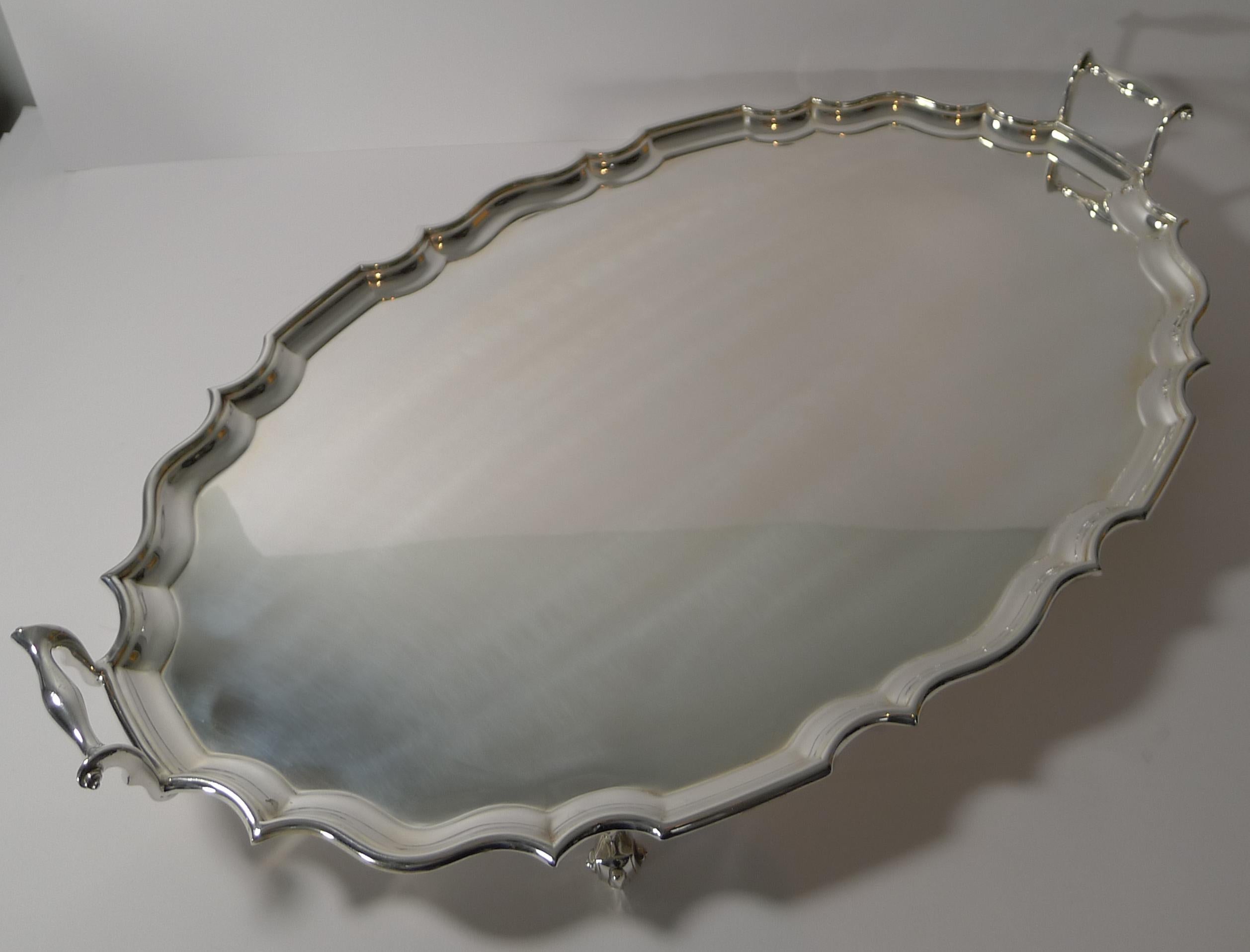 Grand Antique English Serving / Drinks Tray by Mappin & Webb, circa 1899 3