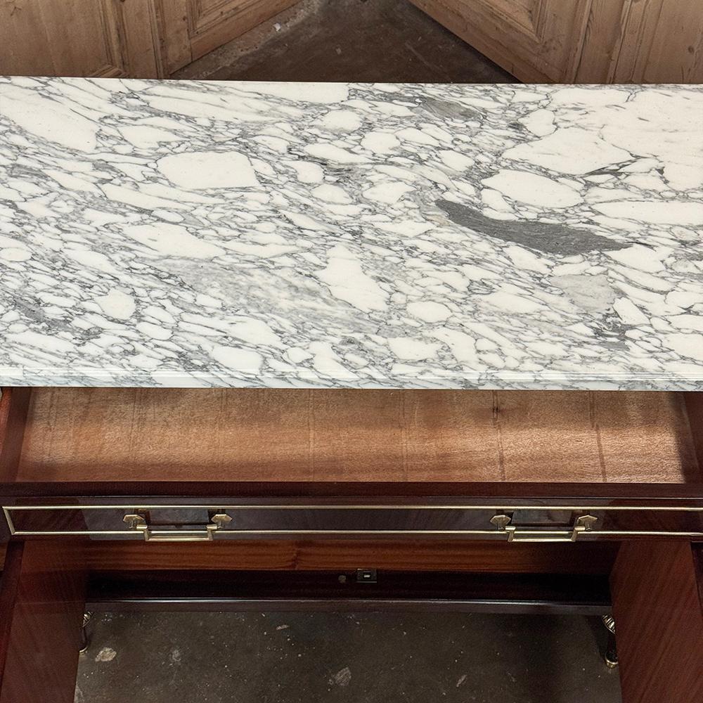 Grand Antique French Directoire Style Marble Top Mahogany Buffet in vendita 8