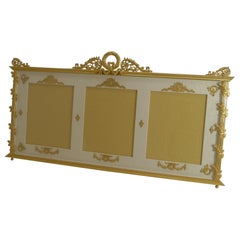 Grand Antique French Gilded Bronze Triple Photograph / Picture Frame, circa 1900