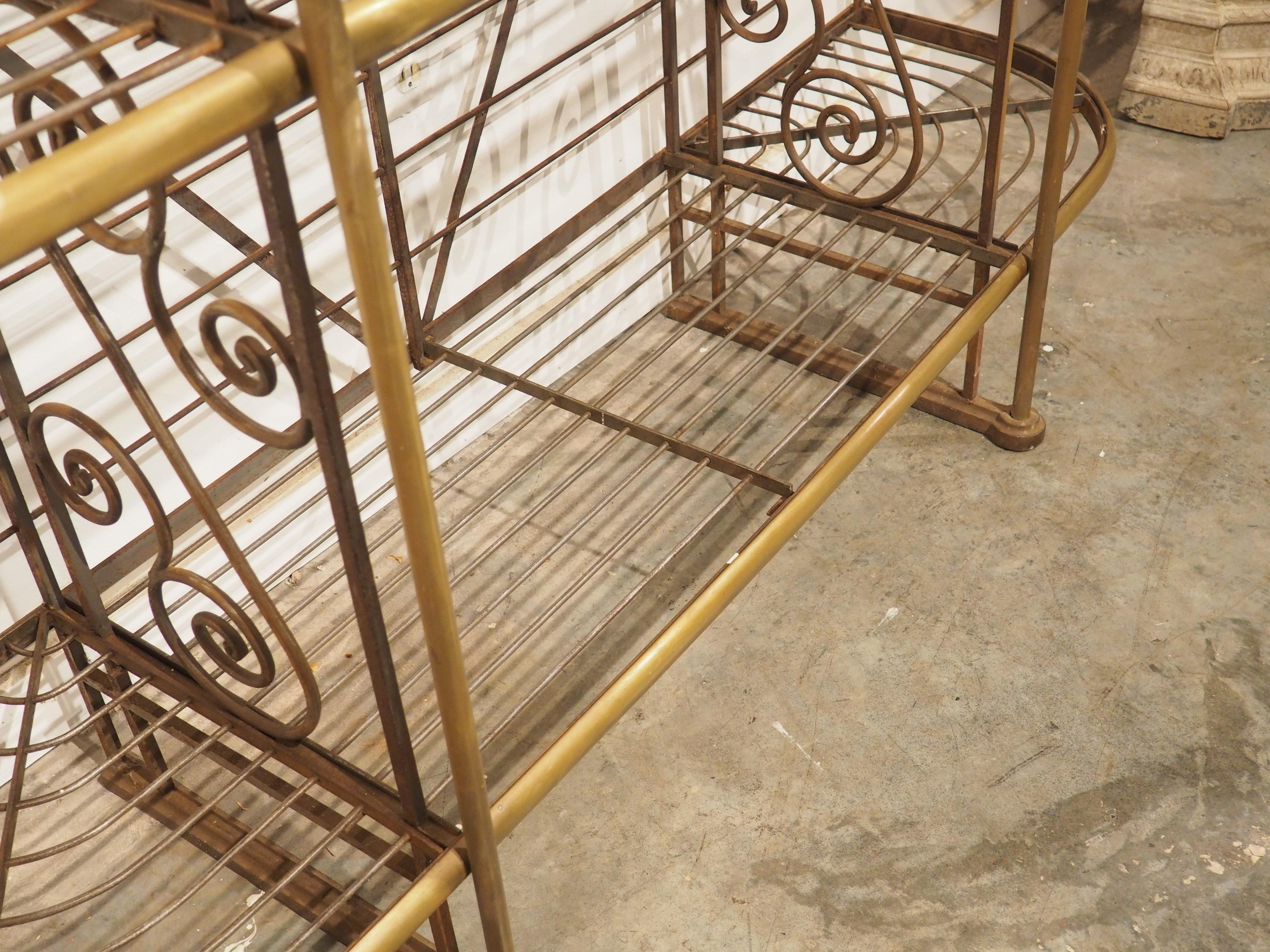 Grand Antique French Iron and Brass Boulangerie Baker’s Rack, Circa 1900 For Sale 10