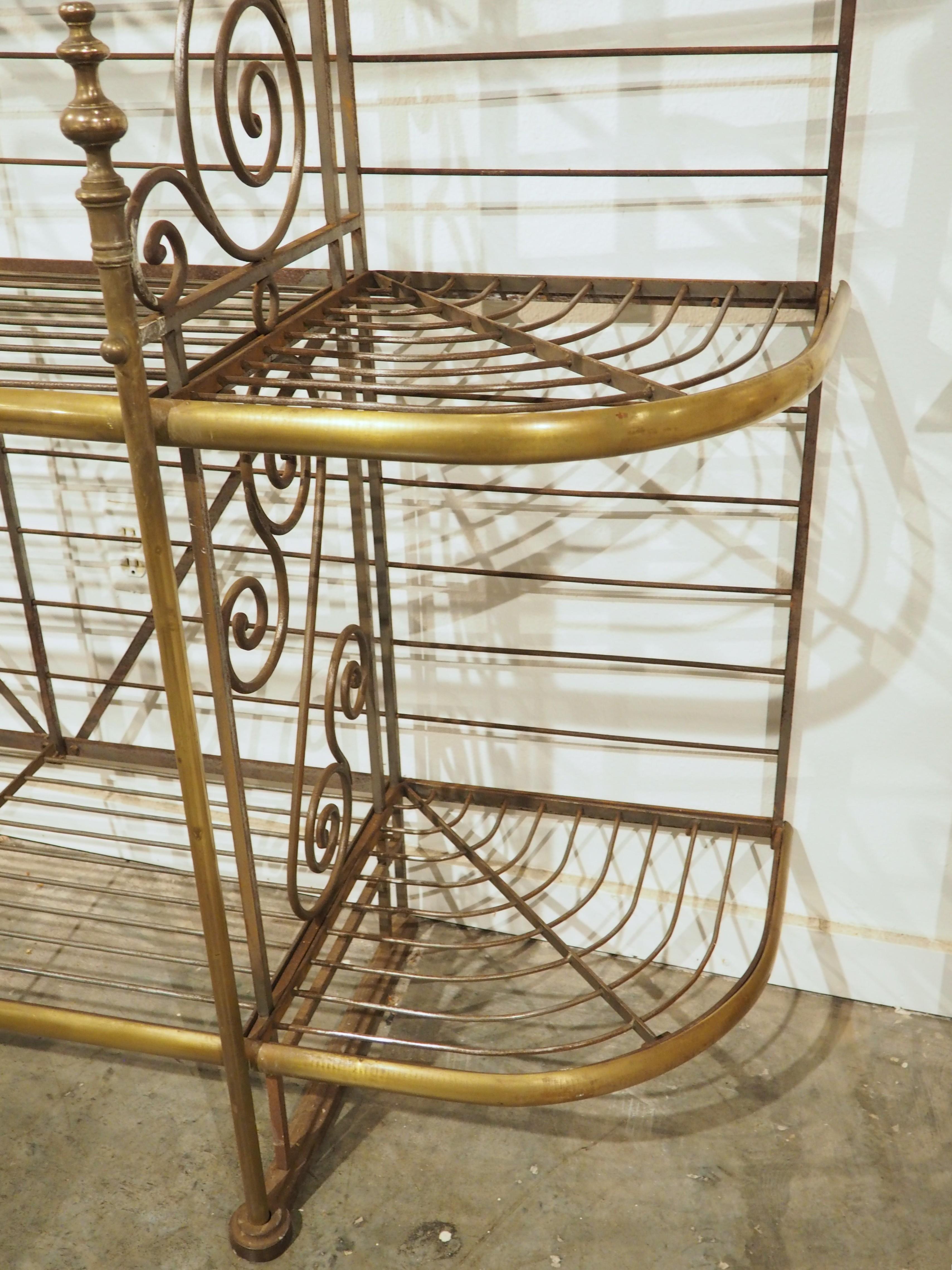 Grand Antique French Iron and Brass Boulangerie Baker’s Rack, Circa 1900 For Sale 2