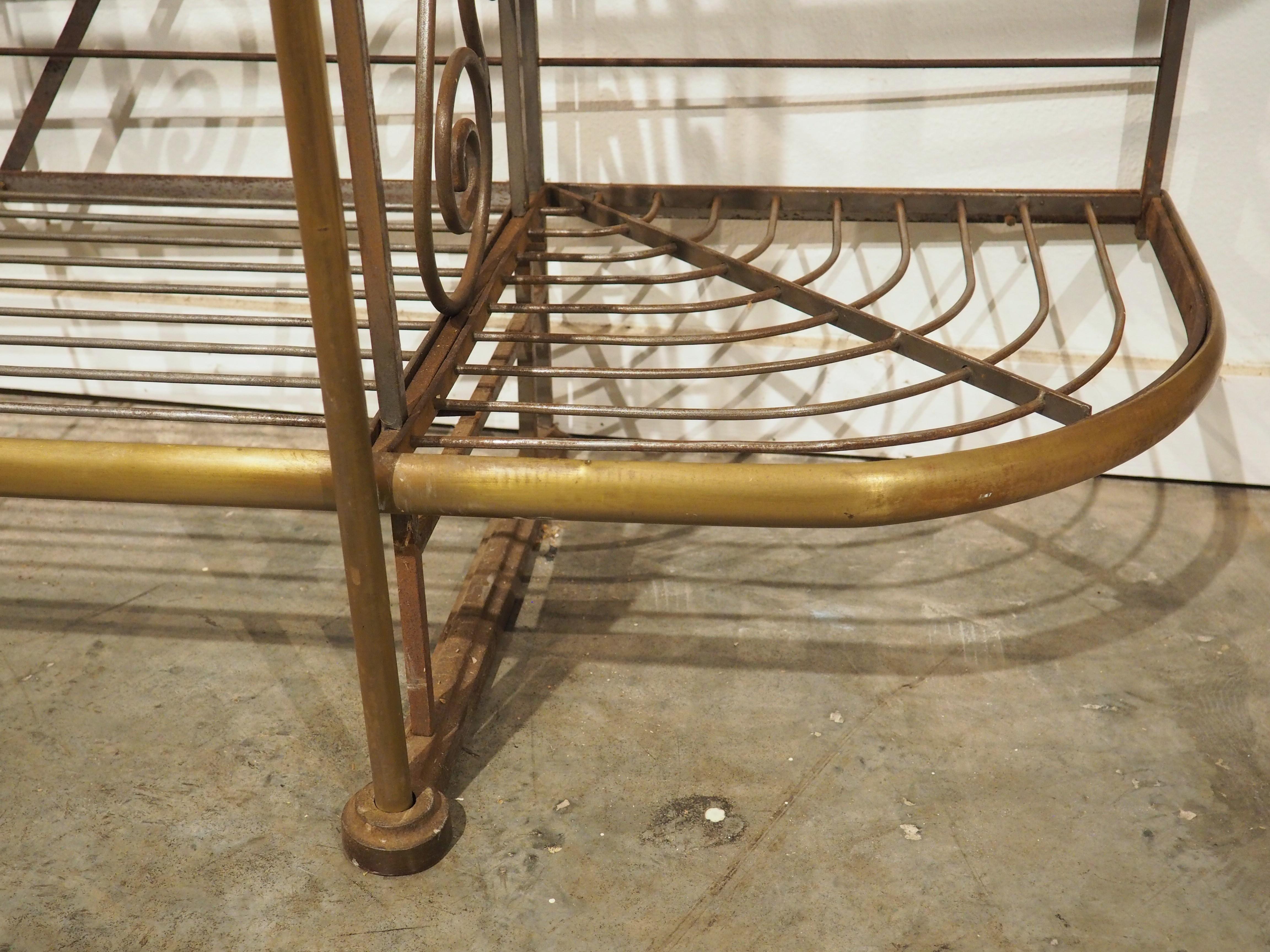 Grand Antique French Iron and Brass Boulangerie Baker’s Rack, Circa 1900 For Sale 3