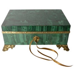 Quality Antique French Burl Thuya Jewelry Box, circa 1910 at 1stDibs