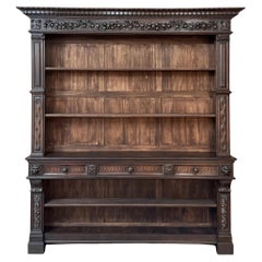 Grand Antique French Renaissance Walnut Bookcase Grand Antique French Renaissance Walnut Bookcase