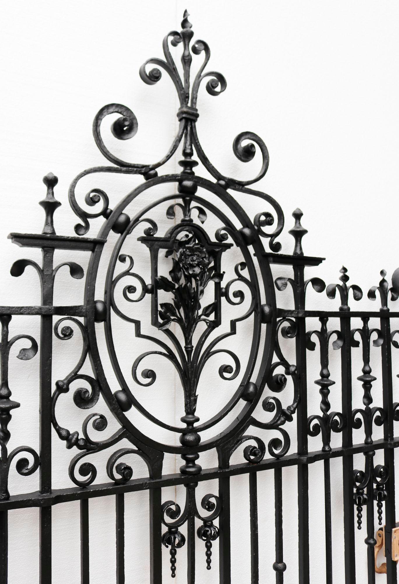 18th Century Grand Antique Georgian Wrought Iron Gate For Sale