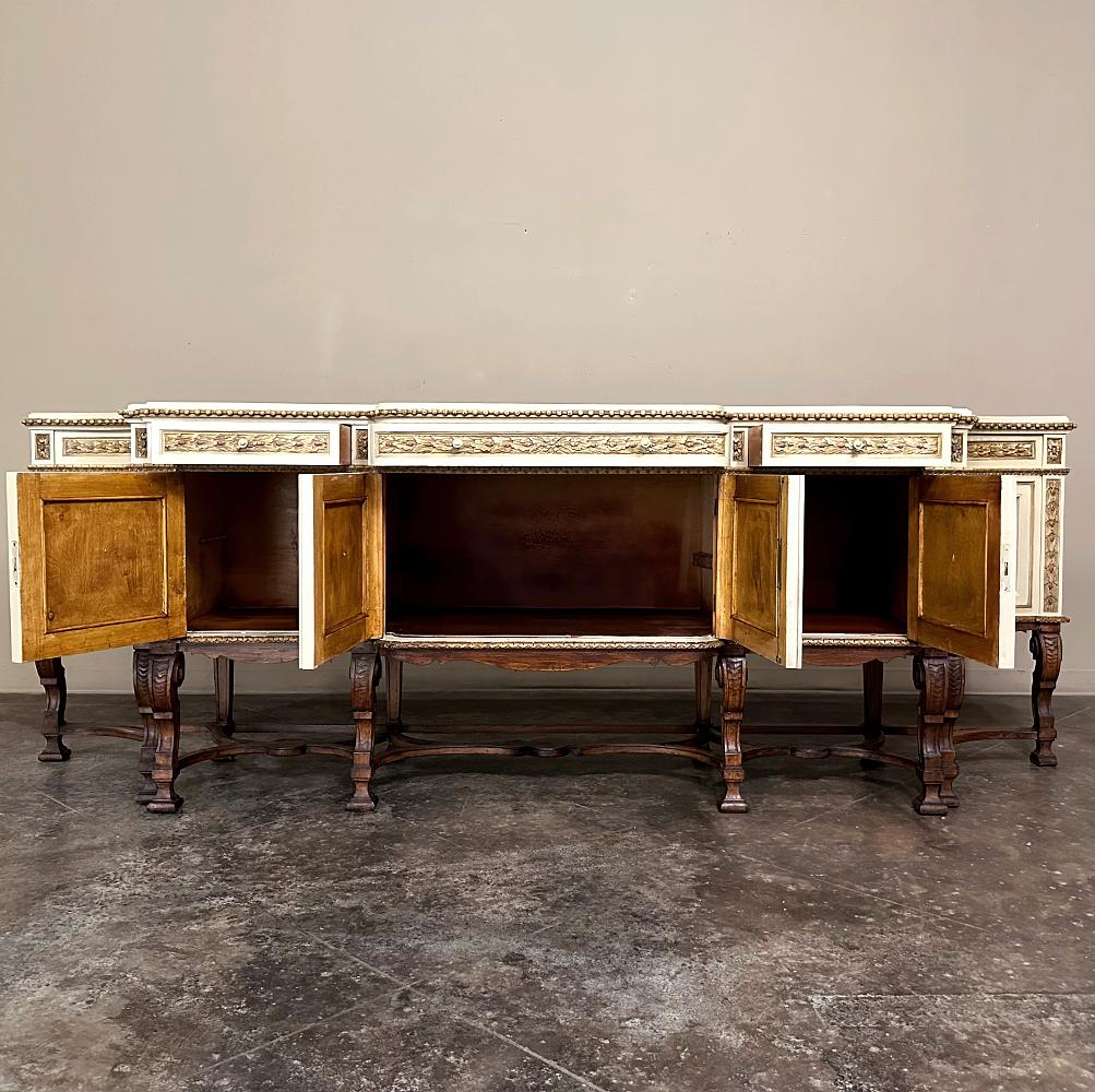 Große antike italienische neoklassizistische Barock-Konsole ~ Barock bemalt ~ Buffet im Angebot 7