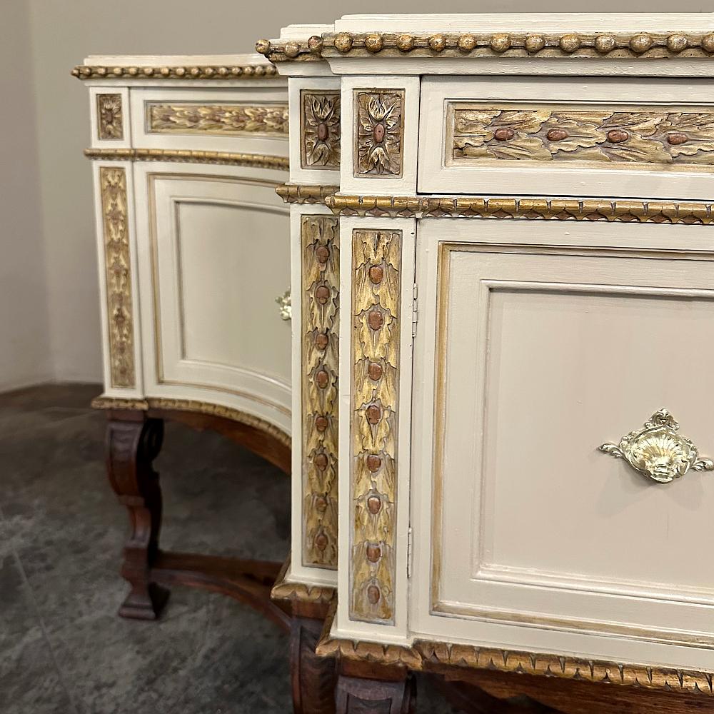 Große antike italienische neoklassizistische Barock-Konsole ~ Barock bemalt ~ Buffet im Angebot 10