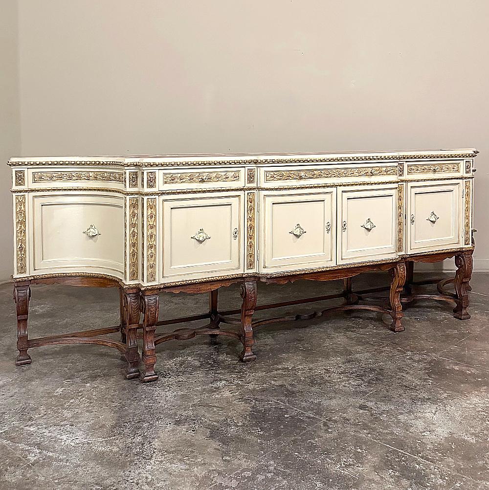 Große antike italienische neoklassizistische Barock-Konsole ~ Barock bemalt ~ Buffet (Neoklassisches Revival) im Angebot