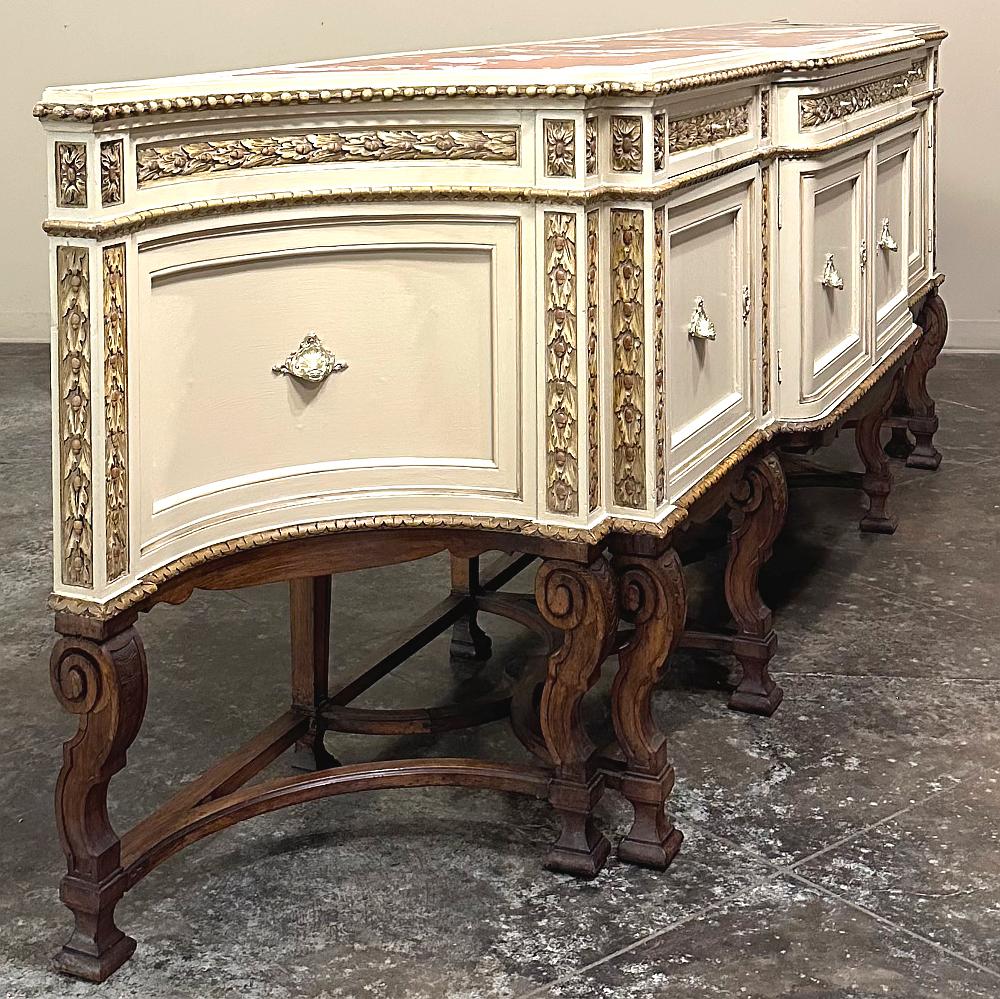 Große antike italienische neoklassizistische Barock-Konsole ~ Barock bemalt ~ Buffet (Italienisch) im Angebot