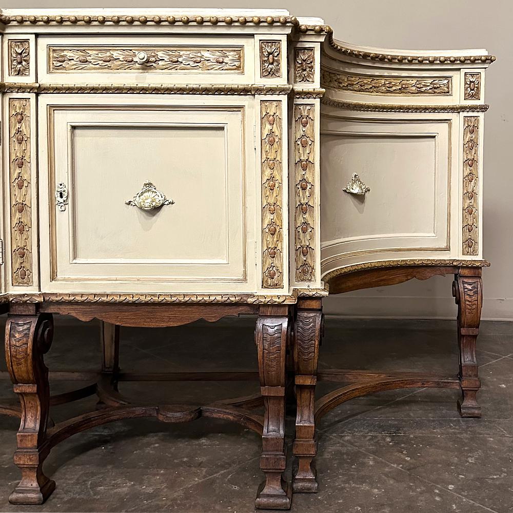 Große antike italienische neoklassizistische Barock-Konsole ~ Barock bemalt ~ Buffet (Messing) im Angebot