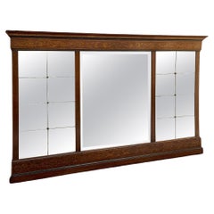 Grand Antique Italian Neoclassical Inlaid Mirror