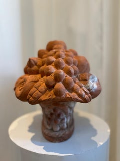 Grand Antique Italian-Style Terracotta Fruit Basket Finial – Handcrafted Garden