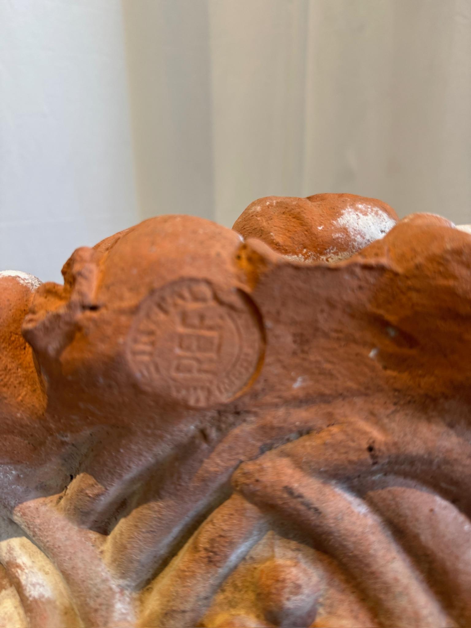 Grand Antique Italian-Style Terracotta Fruit Basket Finial – Handcrafted Garden For Sale 2