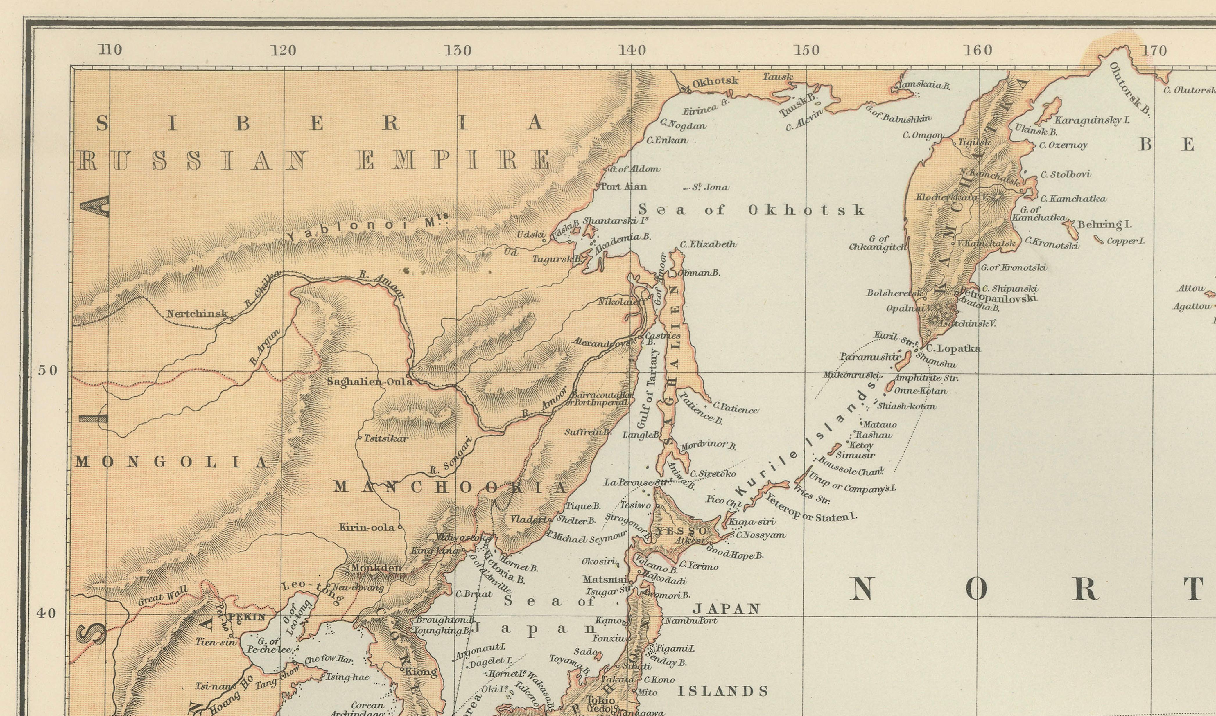Grand Antique Map of Oceania and the Pacific Ocean – Australia & America, 1884