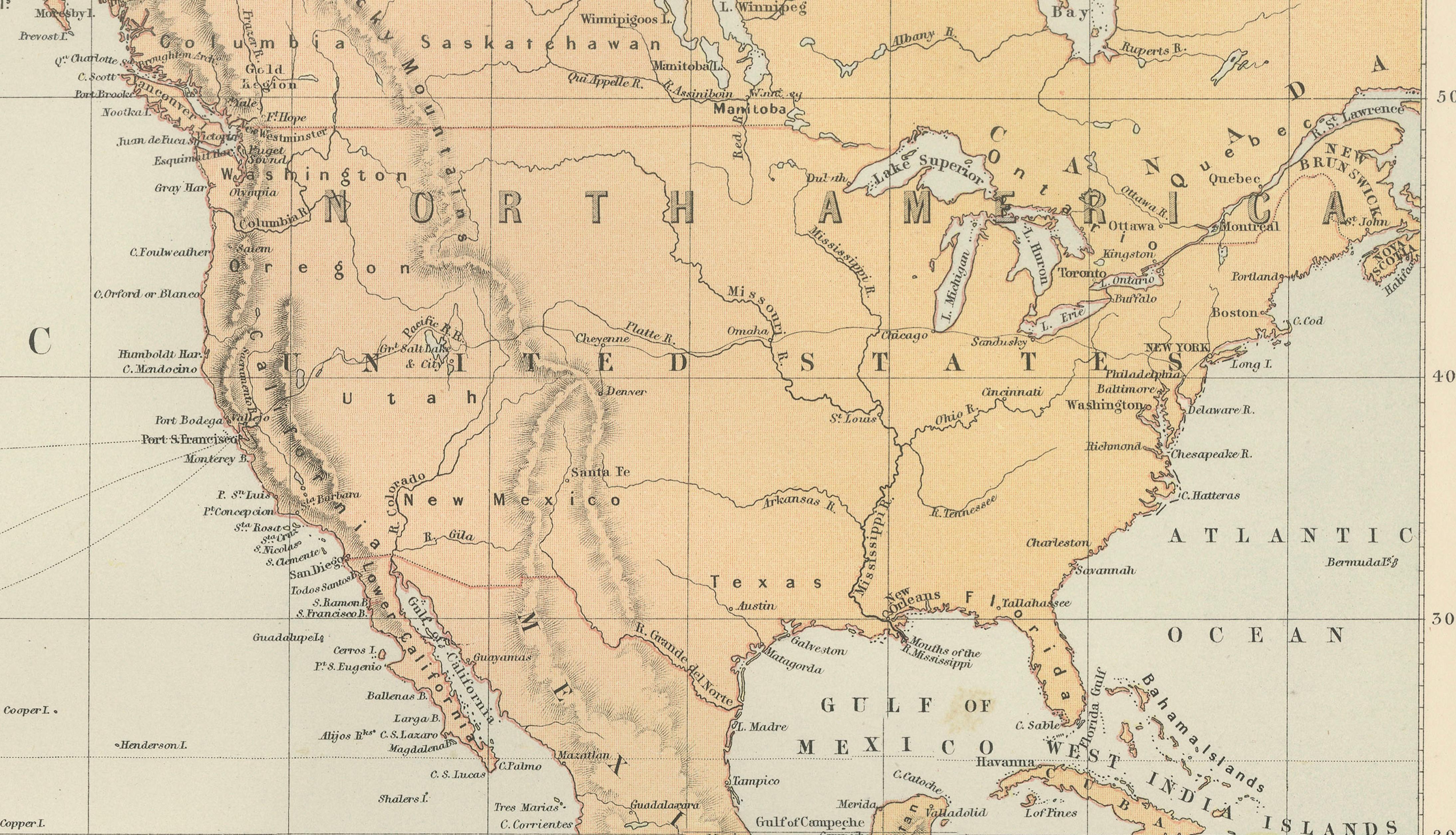 Grand Antique Map of Oceania and the Pacific Ocean – Australia & America, 1884