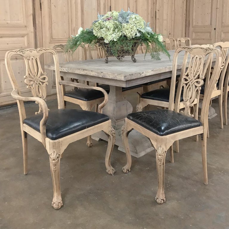 Grand Antique Rustic Oak Banquet Table For Sale at 1stdibs