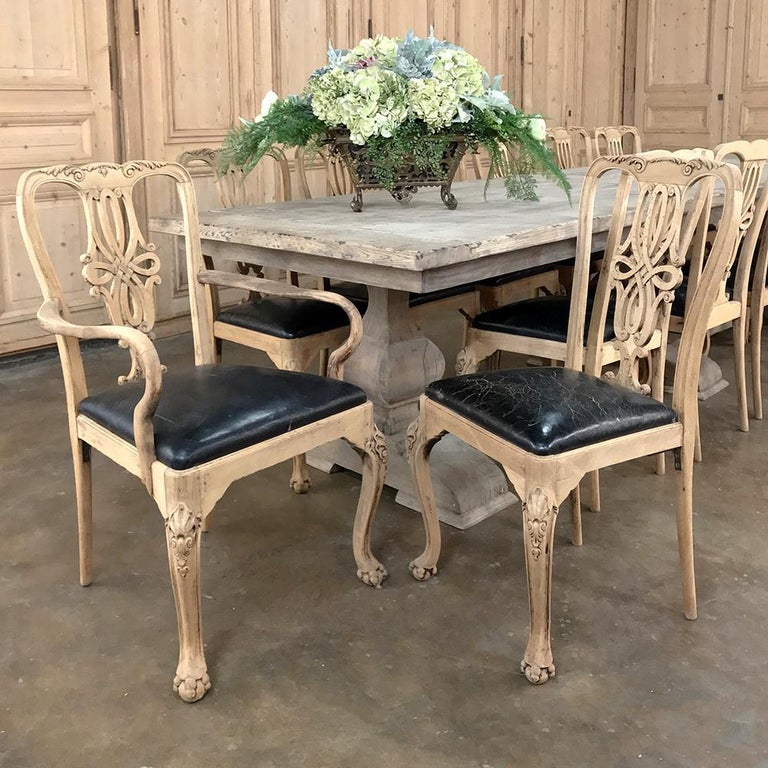 Grand Antique Rustic Oak Banquet Table For Sale at 1stDibs