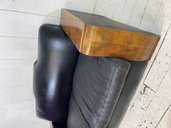 Grand Art Deco Bentwood Sofa in Distressed Leather