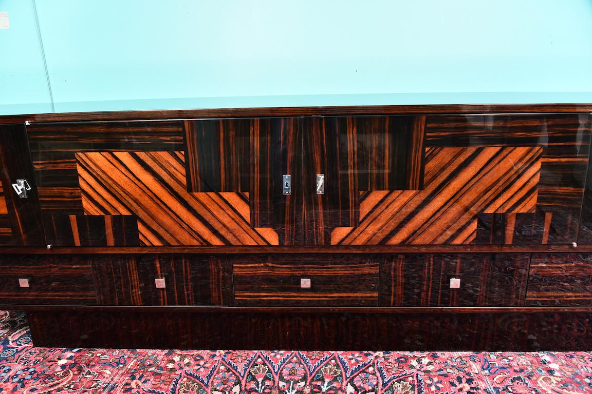 Grand Art Deco French Sideboard in Macassar Wood 5