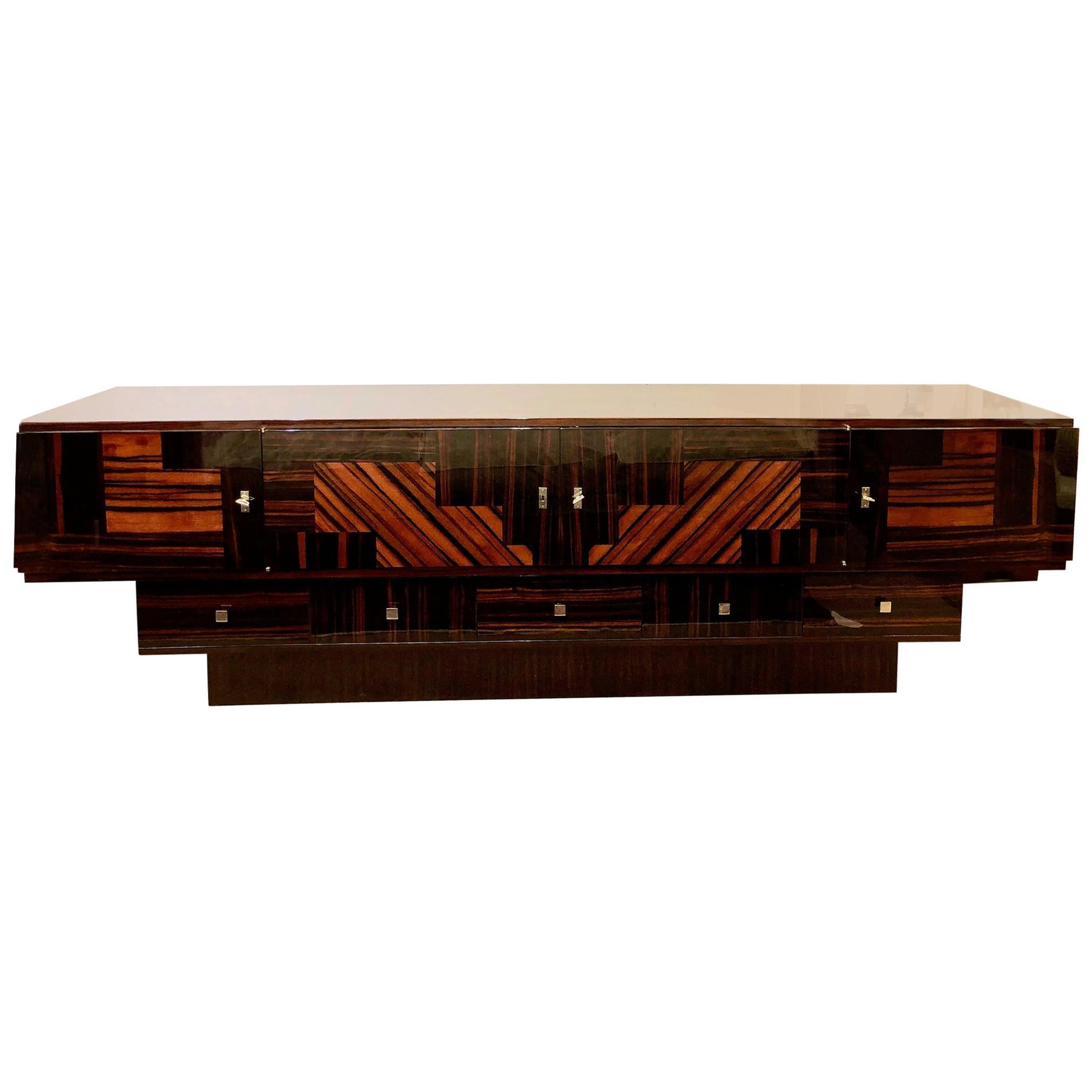 Grand Art Deco French Sideboard in Macassar Wood at 1stDibs