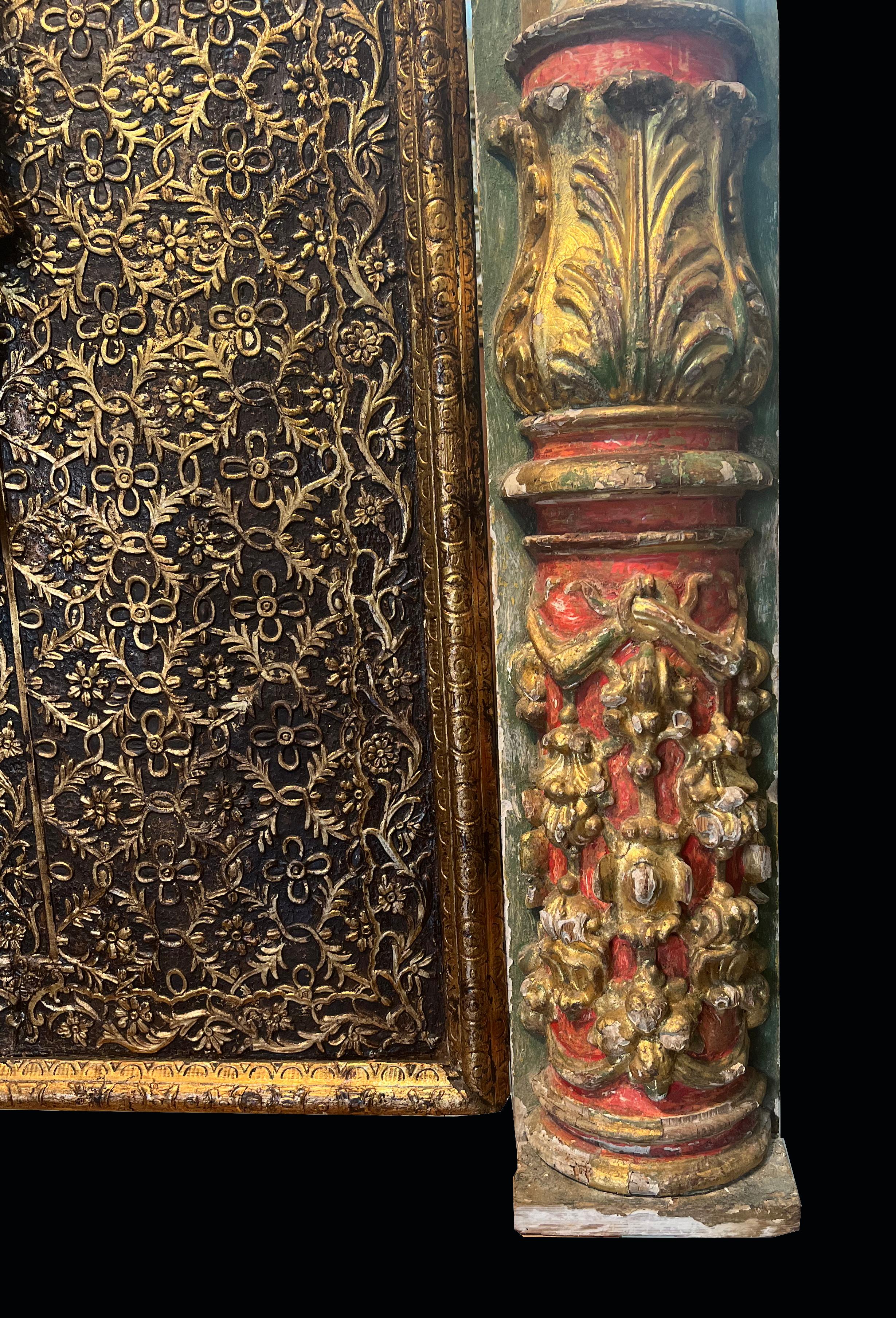 Grand Baroque Composition Made in Naples in the Mid-17th Century In Distressed Condition For Sale In Budapest, HU
