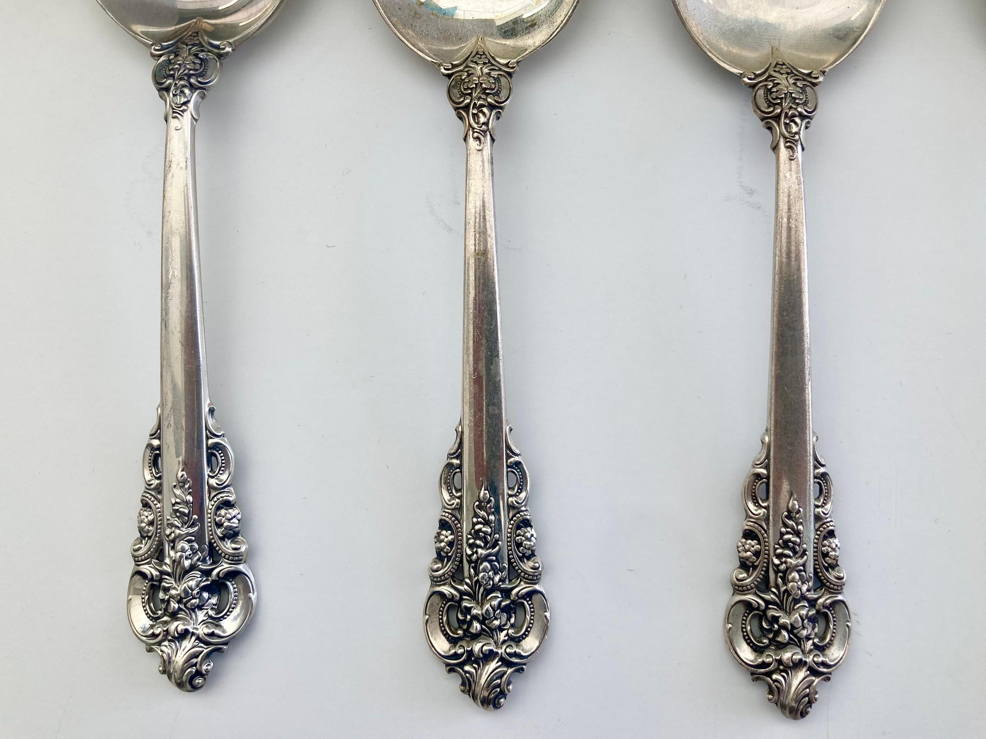 Grand Baroque Sterling Silber Besteck von Wallace - 32 Teile im Angebot 3
