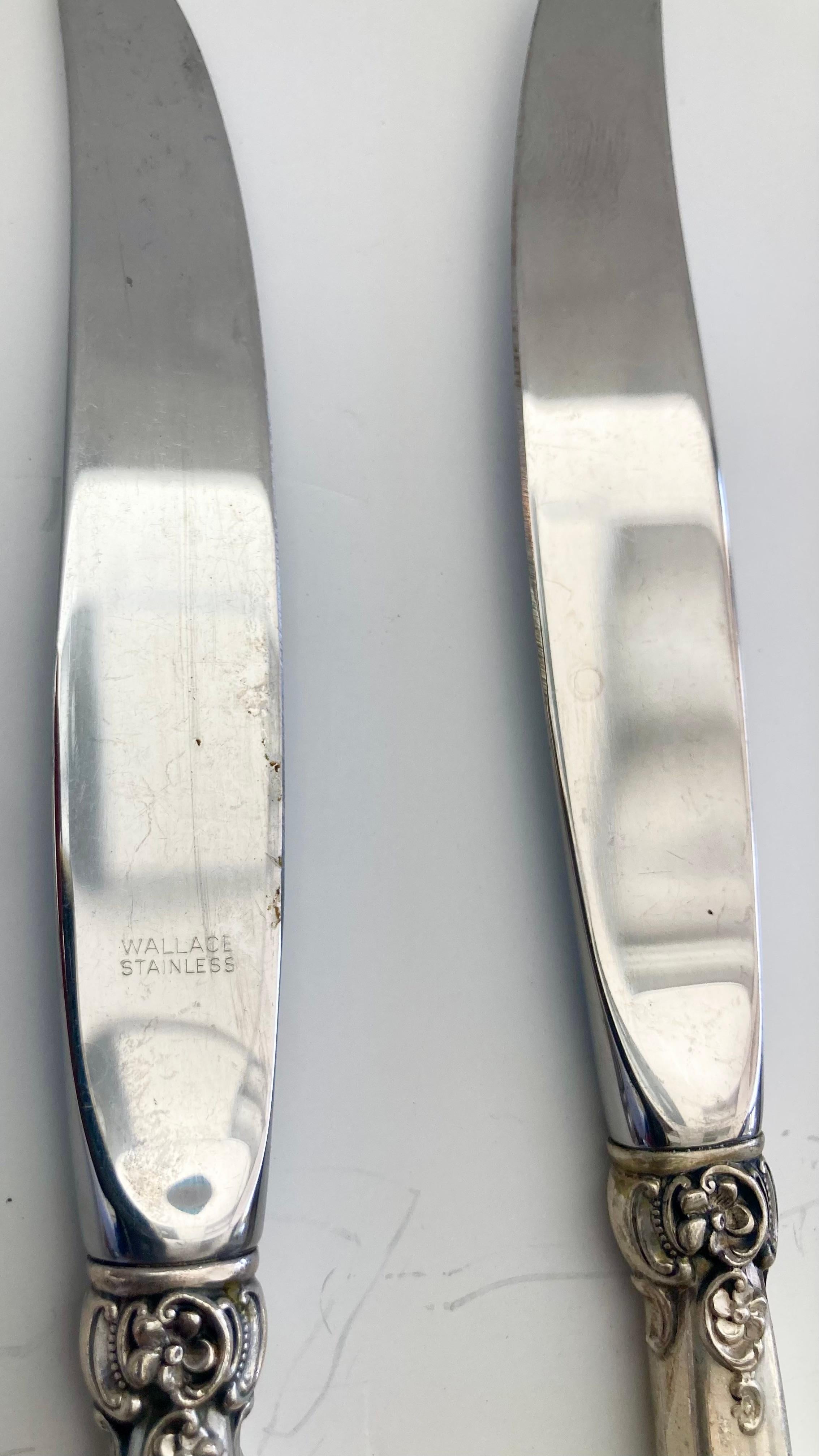 Grand Baroque Sterling Silber Besteck von Wallace - 32 Teile im Angebot 6