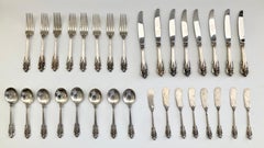 Grand Baroque Sterling Silver Flatware by Wallace - 32 Pieces
