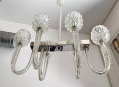 Araña de cristal de Murano Grand Barovier 1940s Moderne