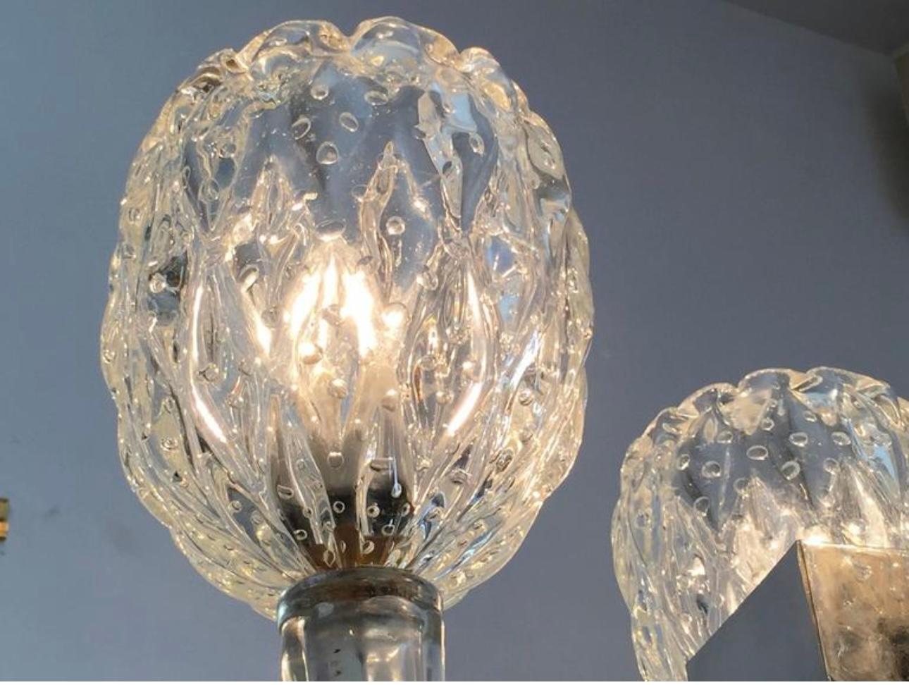 Vetro di Murano Lampadario Grand Barovier 1940s Moderne in vetro di Murano in vendita