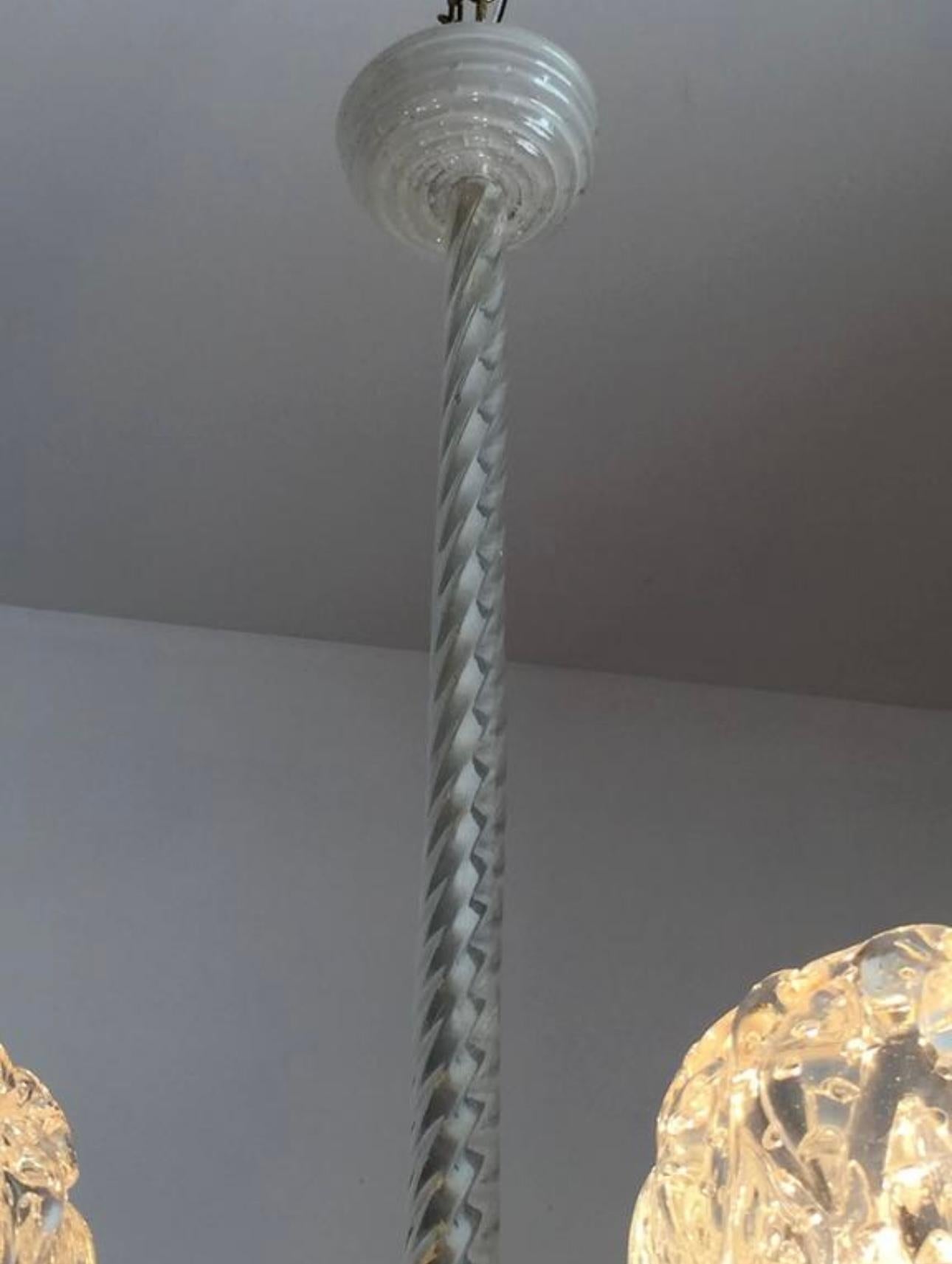 Lampadario Grand Barovier 1940s Moderne in vetro di Murano in vendita 2