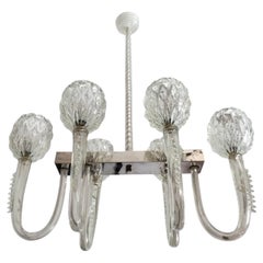 Lampadario Grand Barovier 1940s Moderne in vetro di Murano