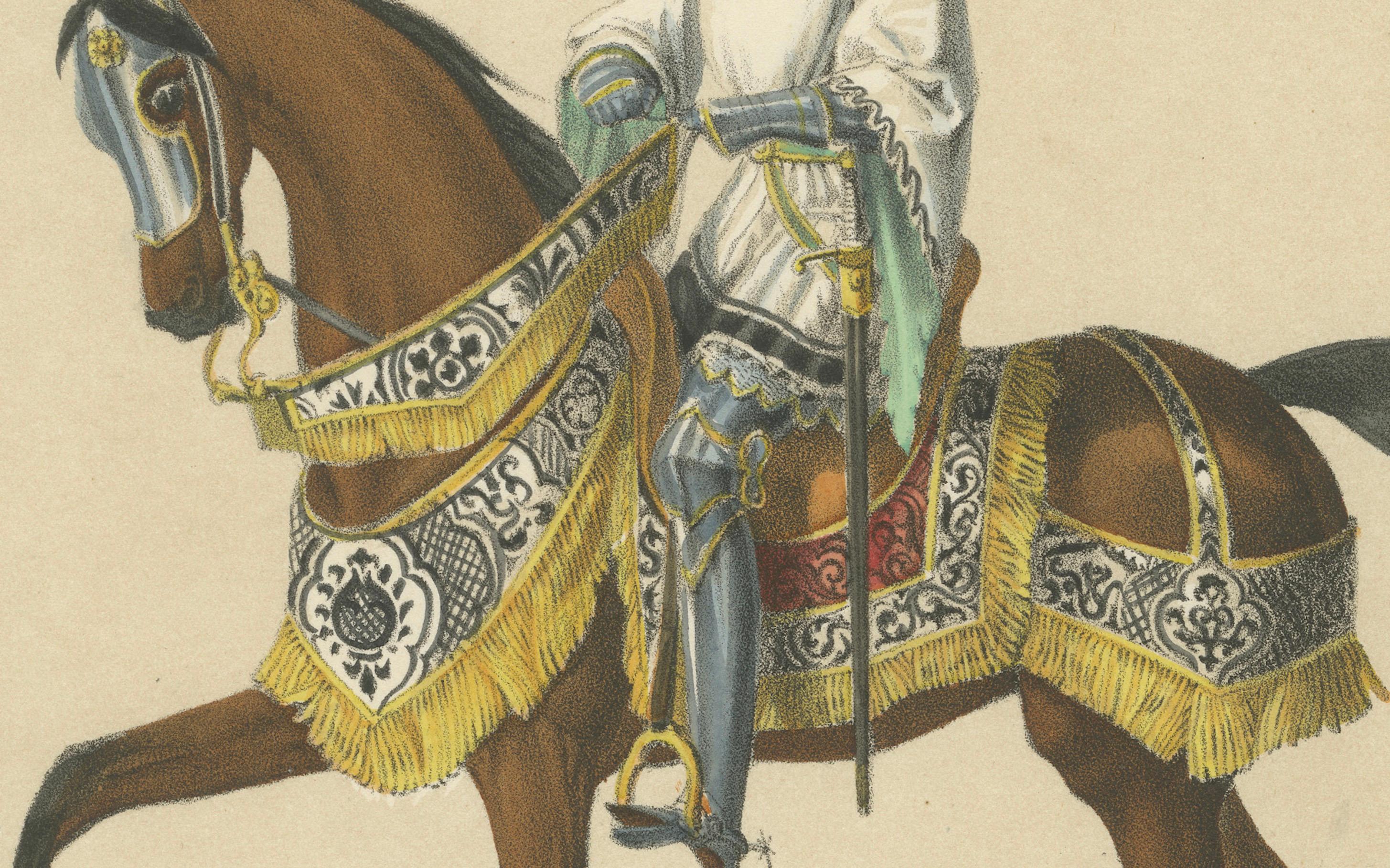 Grosser Basler Umzug - Peter Rot und das stolze Banner der Stadt, 1855 im Zustand „Gut“ im Angebot in Langweer, NL
