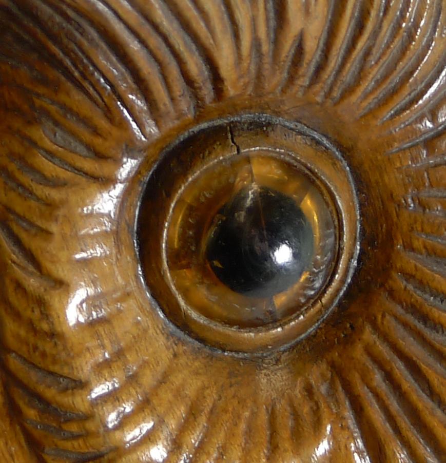 Grand Black Forest Hat Stand - Owl with Glass Eyes, circa 1890 3